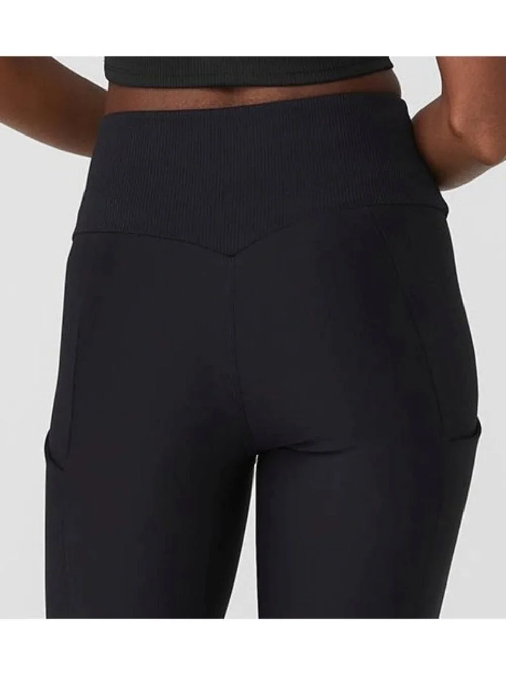 Alo Ribbed Airlift High-Waist 7/8 Enchanted Leggings Pockets Hi-Rise Skinny Pant